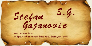 Stefan Gajanović vizit kartica